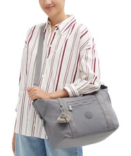 KIPLING ART TOTE M Shopper con tracolla inviting grey - Borse Donna - 5
