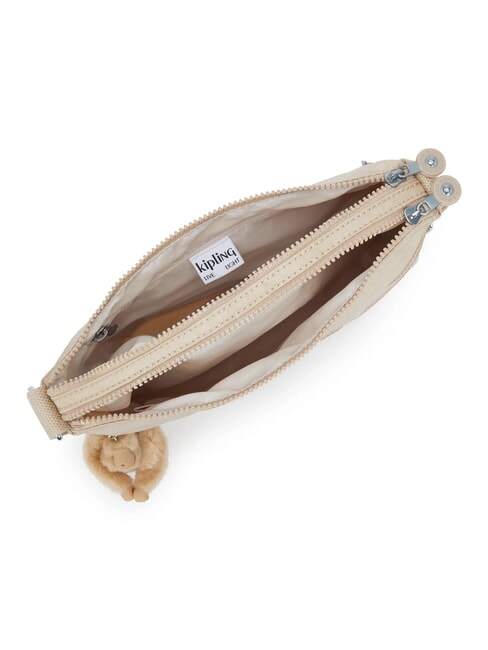 CLASSIC ALVAR Borsa media a tracolla sparkled beige - Borse Donna