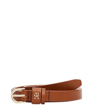 TOMMY HILFIGER TH LOGO Cintura da donna sottile in pelle - Cinture