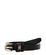 TOMMY HILFIGER TH LOGO Cintura da donna sottile in pelle black - Cinture - 2