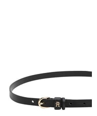 TOMMY HILFIGER TH LOGO Cintura da donna sottile in pelle black - Cinture - 3