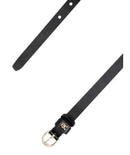 TOMMY HILFIGER TH LOGO Cintura da donna sottile in pelle black - Cinture - 4