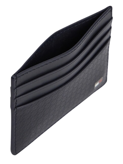 TH EMBOSSED Porta carte di credito, in pelle space blue - Portafogli Uomo