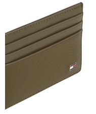 TOMMY HILFIGER TH EMBOSSED Porta carte di credito, in pelle willow green - Portafogli Uomo - 4