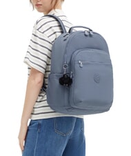 KIPLING SEOUL Zaino porta pc 15" blue stone - Zaini Scuola & Tempo Libero - 4