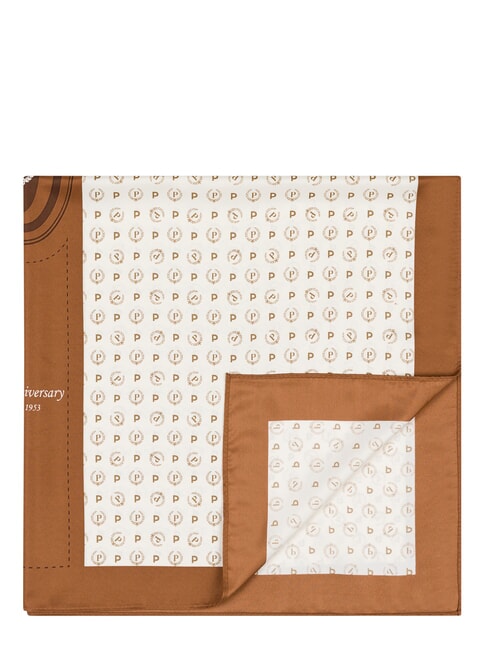 HERITAGE Foulard stampato avorio/marrone - Sciarpe