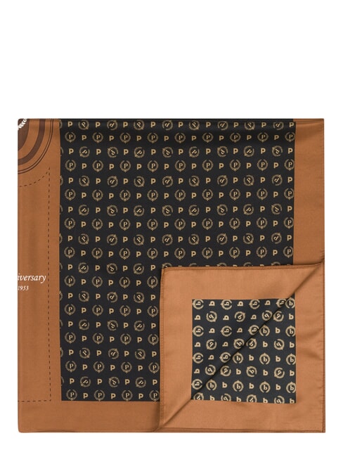 HERITAGE Foulard stampato nero marrone - Sciarpe
