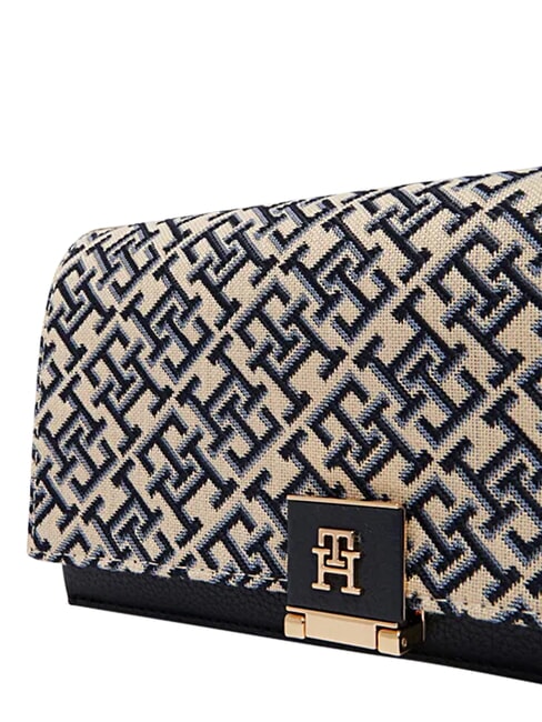 TH HER Borsa mini, con tracolla a catena blue mono - Borse Donna