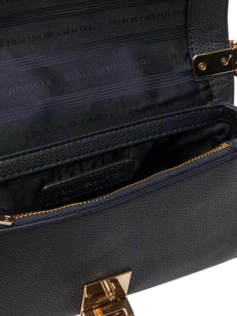 TH HER Borsa mini, con tracolla a catena blue mono - Borse Donna