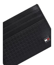 TOMMY HILFIGER TH EMBOSSED Porta carte di credito, in pelle black - Portafogli Uomo - 4
