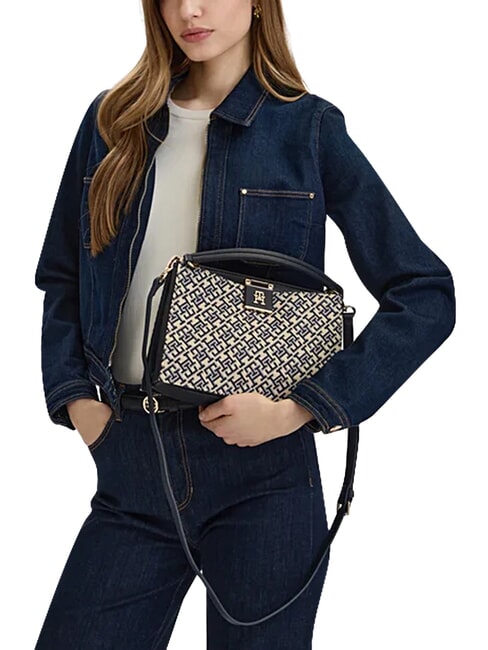 TH HER Borsa a mano, con tracolla blue mono - Borse Donna