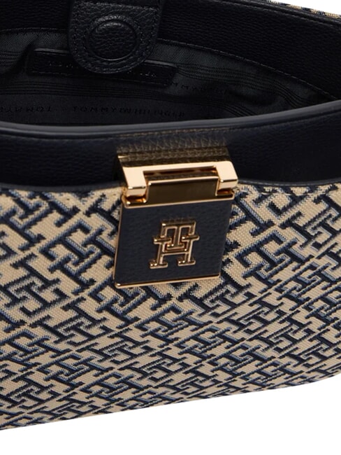 TH HER Borsa a mano, con tracolla blue mono - Borse Donna