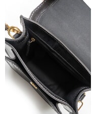 THE BRIDGE ELBA Borsa in pelle con flap a tracolla Nero Oro - Borse Donna - 5