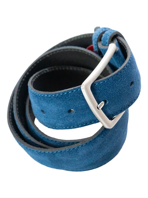 BASIC Cintura in pelle, Made in Italy light blue - Cinture