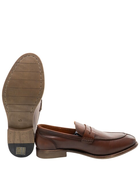 CARSON Mocassini in pelle antique cognac - Scarpe Uomo