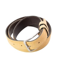 GAUD&Igrave; BASIC Cintura in pelle, con logo impresso BEIGE - Cinture - 3