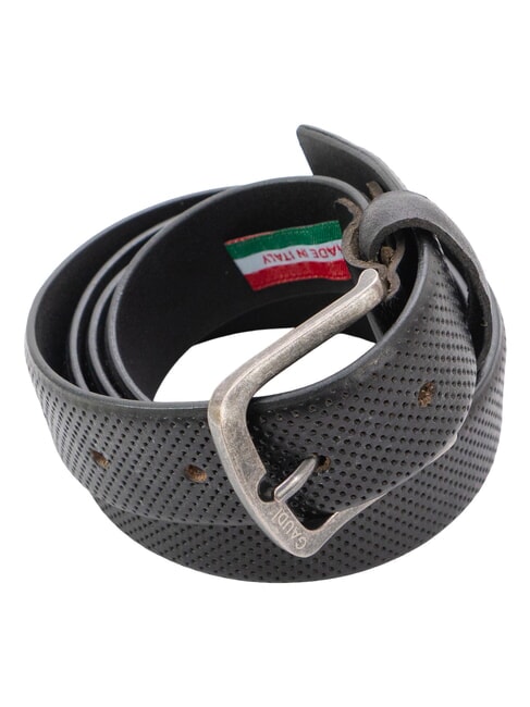 SANTA CROCE Cintura in pelle, Made in Italy NERO - Cinture