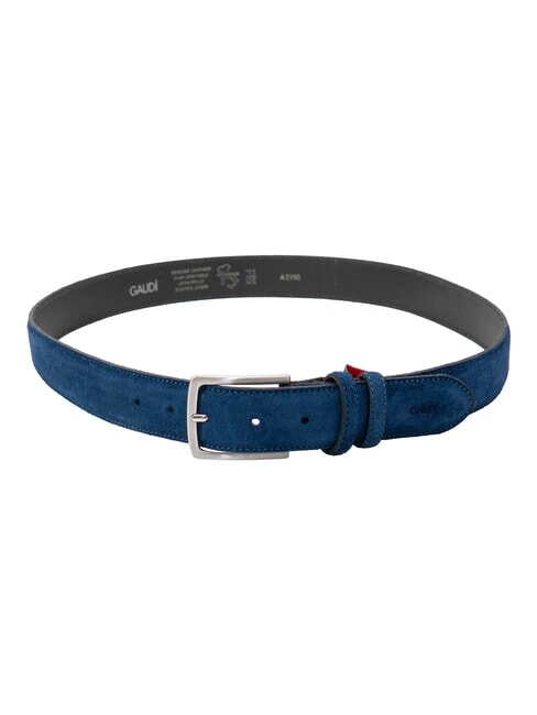 BASIC Cintura in pelle, con logo impresso light blue - Cinture
