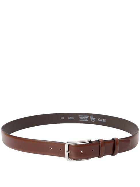 BRIDGE Cintura bombata, in pelle Tobacco - Cinture