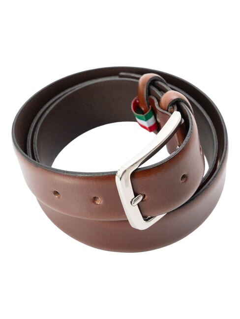 BRIDGE Cintura bombata, in pelle Tobacco - Cinture