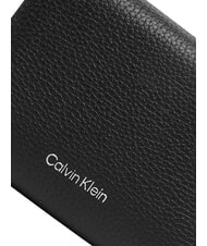 CALVIN KLEIN HARDWARE EMBLEM PEBB Portafoglio ziparound, in pelle na black - Portafogli Donna - 3