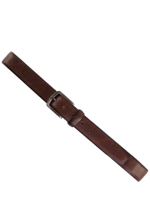 SANTA CROCE Cintura in pelle, Made in Italy darkbrown - Cinture