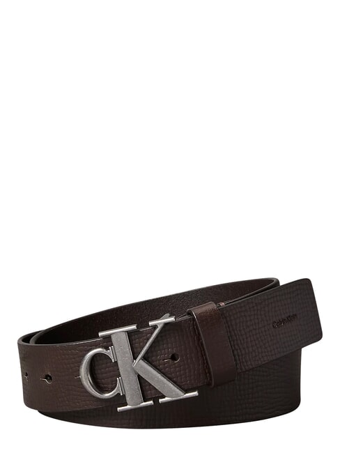 CK HARDWARE Cintura in pelle ck dark brown - Cinture