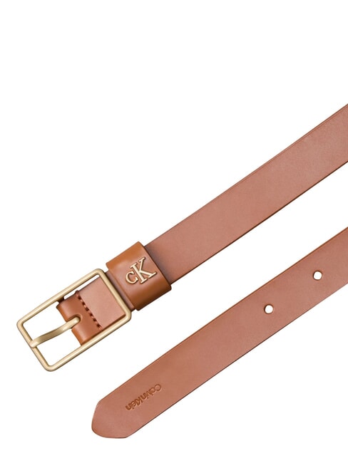CLASSIC BUCKLE Cintura in pelle argan oil / antique light gol - Cinture