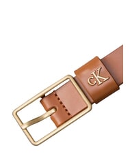 CALVIN KLEIN CLASSIC BUCKLE Cintura in pelle argan oil / antique light gol - Cinture - 5