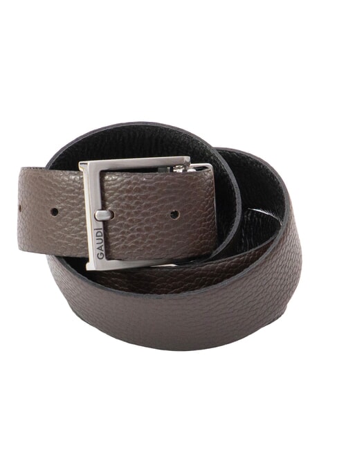 CERVO Cintura in pelle black/dk brown - Cinture