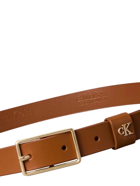 CLASSIC BUCKLE Cintura in pelle argan oil / antique light gol - Cinture