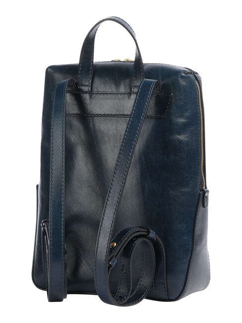 IOLANDA Zaino con tasca frontale, in pelle oltremare abb. oro - Borse Donna