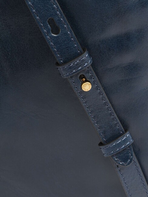 IOLANDA Zaino con tasca frontale, in pelle oltremare abb. oro - Borse Donna