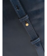 THE BRIDGE IOLANDA Zaino con tasca frontale, in pelle oltremare abb. oro - Borse Donna - 3