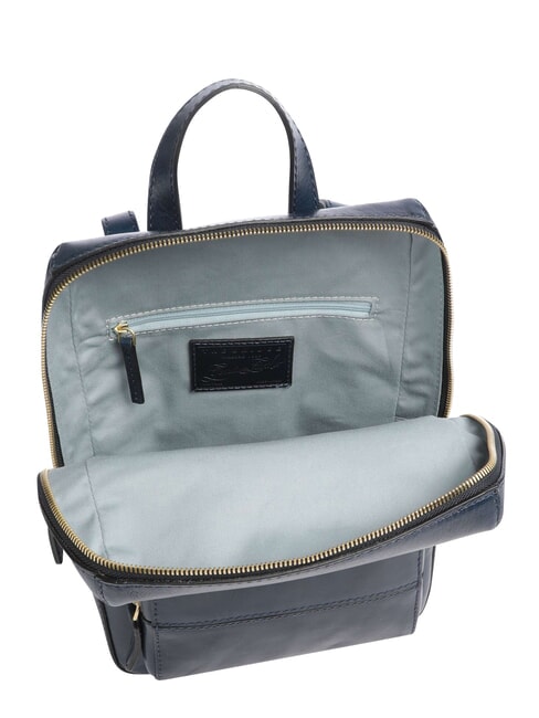 IOLANDA Zaino con tasca frontale, in pelle oltremare abb. oro - Borse Donna