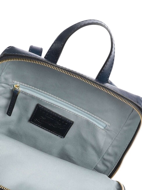 IOLANDA Zaino con tasca frontale, in pelle oltremare abb. oro - Borse Donna