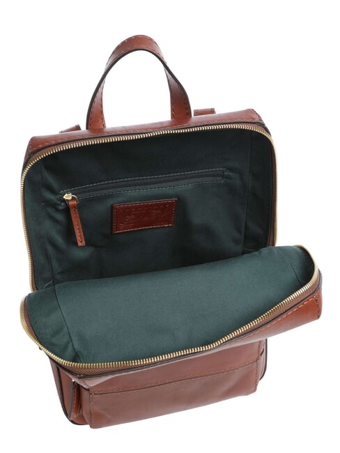 IOLANDA Zaino con tasca frontale, in pelle MARRONE - Borse Donna