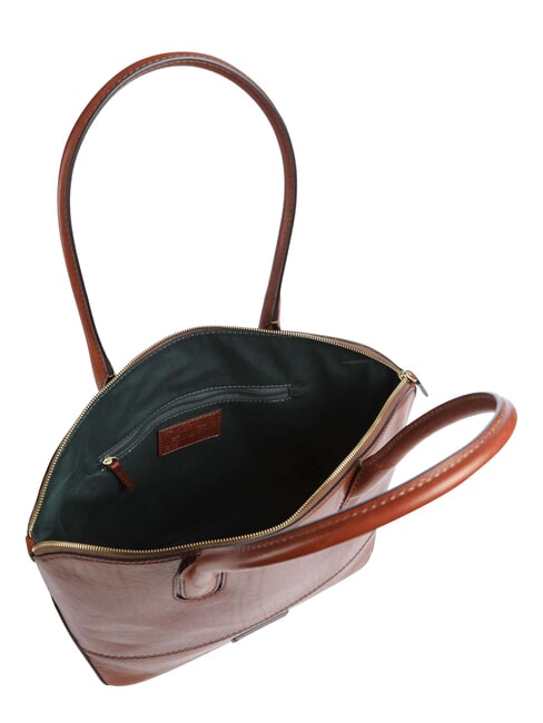 IOLANDA Borsa shopping a spalla, in pelle MARRONE - Borse Donna