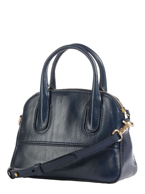 IOLANDA Borsa mini a mano, con tracolla, in pelle oltremare abb. oro - Borse Donna