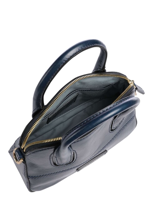 IOLANDA Borsa mini a mano, con tracolla, in pelle oltremare abb. oro - Borse Donna