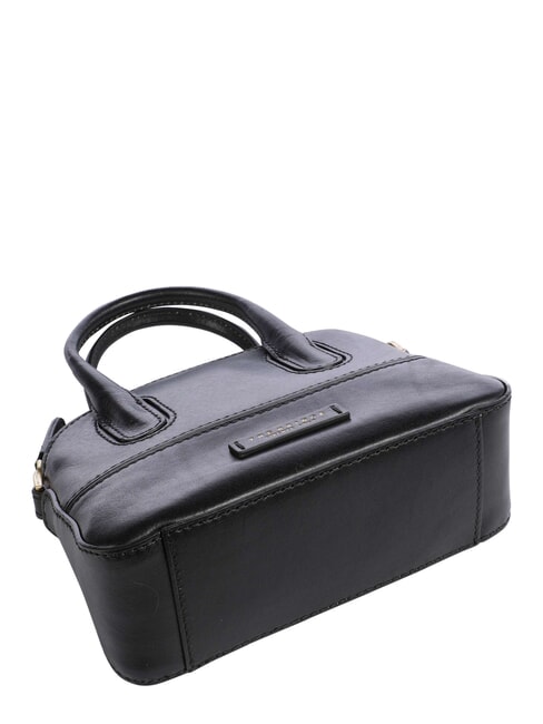 IOLANDA Borsa mini a mano, con tracolla, in pelle Nero Oro - Borse Donna