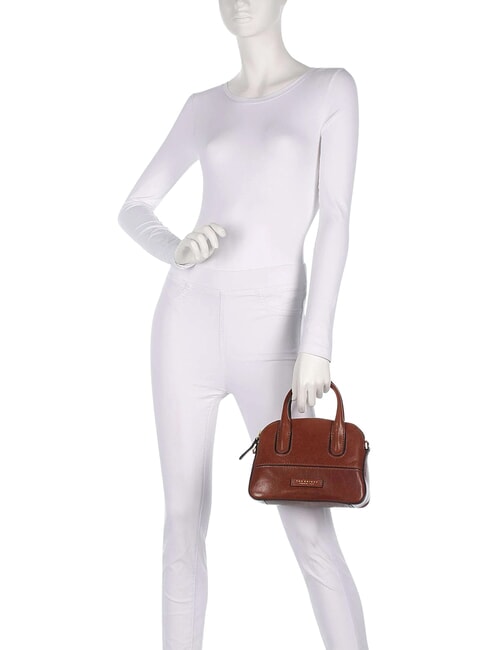 IOLANDA Borsa mini a mano, con tracolla, in pelle MARRONE - Borse Donna