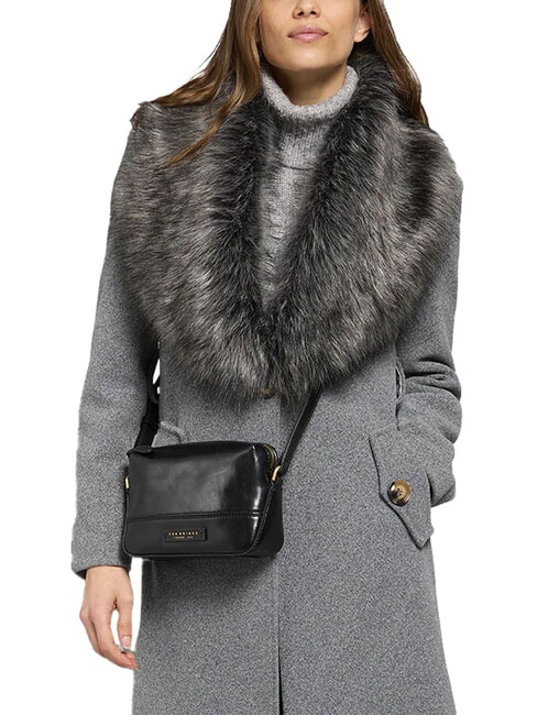 IOLANDA Borsa mini a tracolla, in pelle Nero Oro - Borse Donna