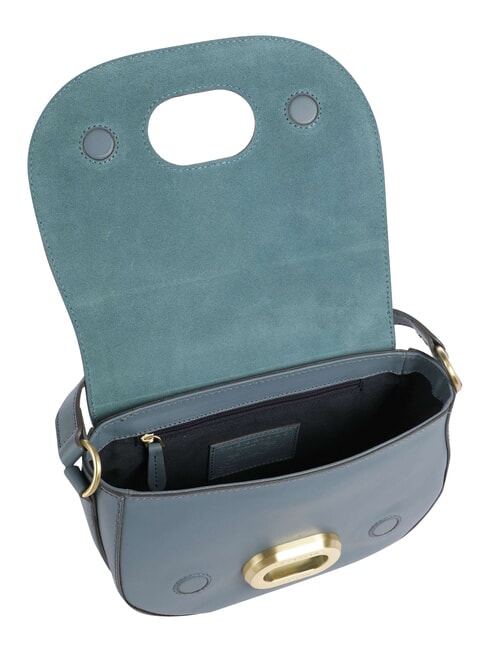 ILARIA Borsa a tracolla in pelle ceruleo abb.oro - Borse Donna