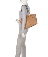 THE BRIDGE GLORIA  Shopping Bag in pelle marzapane abb. oro - Borse Donna - 6