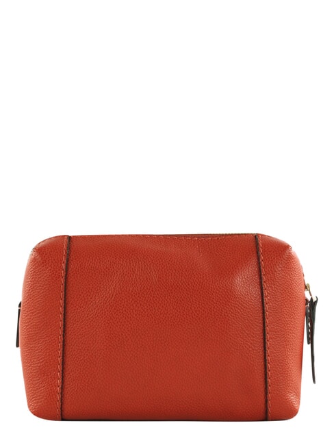 GEMMA  Beauty Case in pelle arancio bruciato abb. oro - Beauty Case