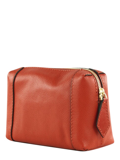 GEMMA  Beauty Case in pelle arancio bruciato abb. oro - Beauty Case