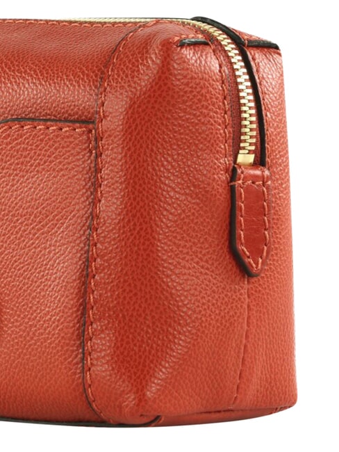 GEMMA  Beauty Case in pelle arancio bruciato abb. oro - Beauty Case