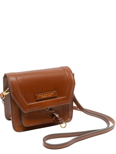 ELBA Borsa in pelle con flap a tracolla MARRONE - Borse Donna
