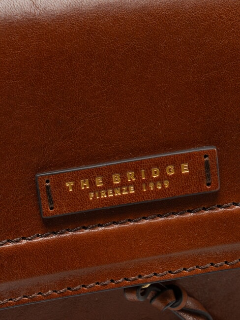 ELBA Borsa in pelle con flap a tracolla MARRONE - Borse Donna